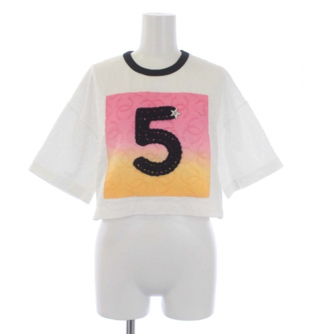 CHANEL(シャネル)のシャネル No.5 ココマーク 半袖 Tシャツ カットソー クロップド丈 白 レディースのトップス(Tシャツ(半袖/袖なし))の商品写真