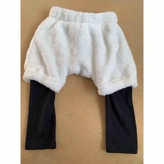 アカチャンホンポ(アカチャンホンポ)のクマさん モコモコ ズボン 重ね着風 80 ホワイト(パンツ)
