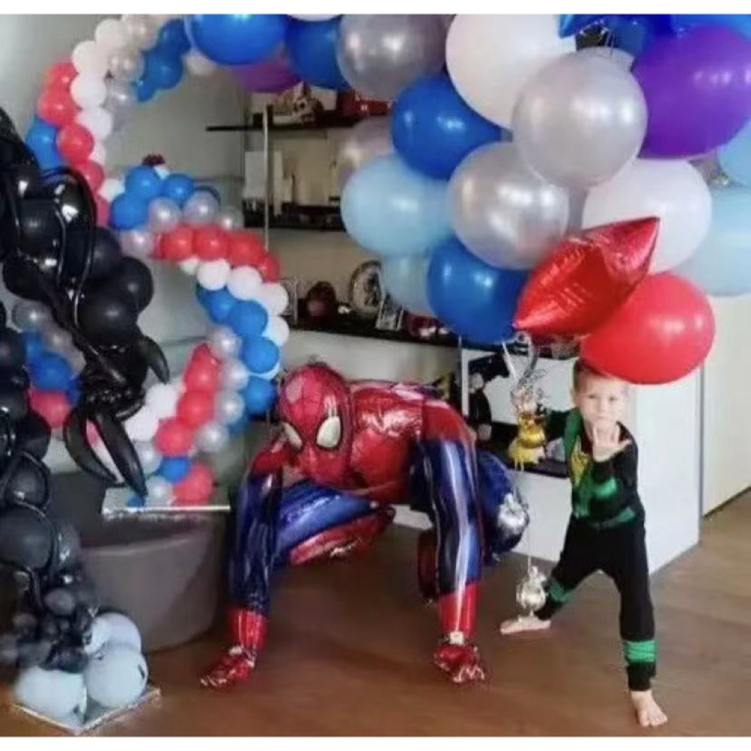 スパイダーマンの3Dバルーン 誕生日やパーティー ハンドメイドのパーティー(ガーランド)の商品写真