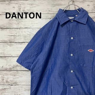 ダントン(DANTON)のDANTON コットン リネン 半袖シャツ ロゴ ワンポイント シンプル 定番(シャツ)