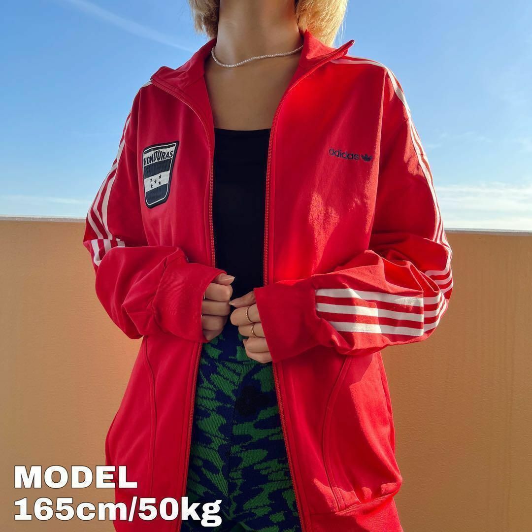 adidas アディダス トラックジャケット 赤白L トレフォイル ホンジュラス | フリマアプリ ラクマ
