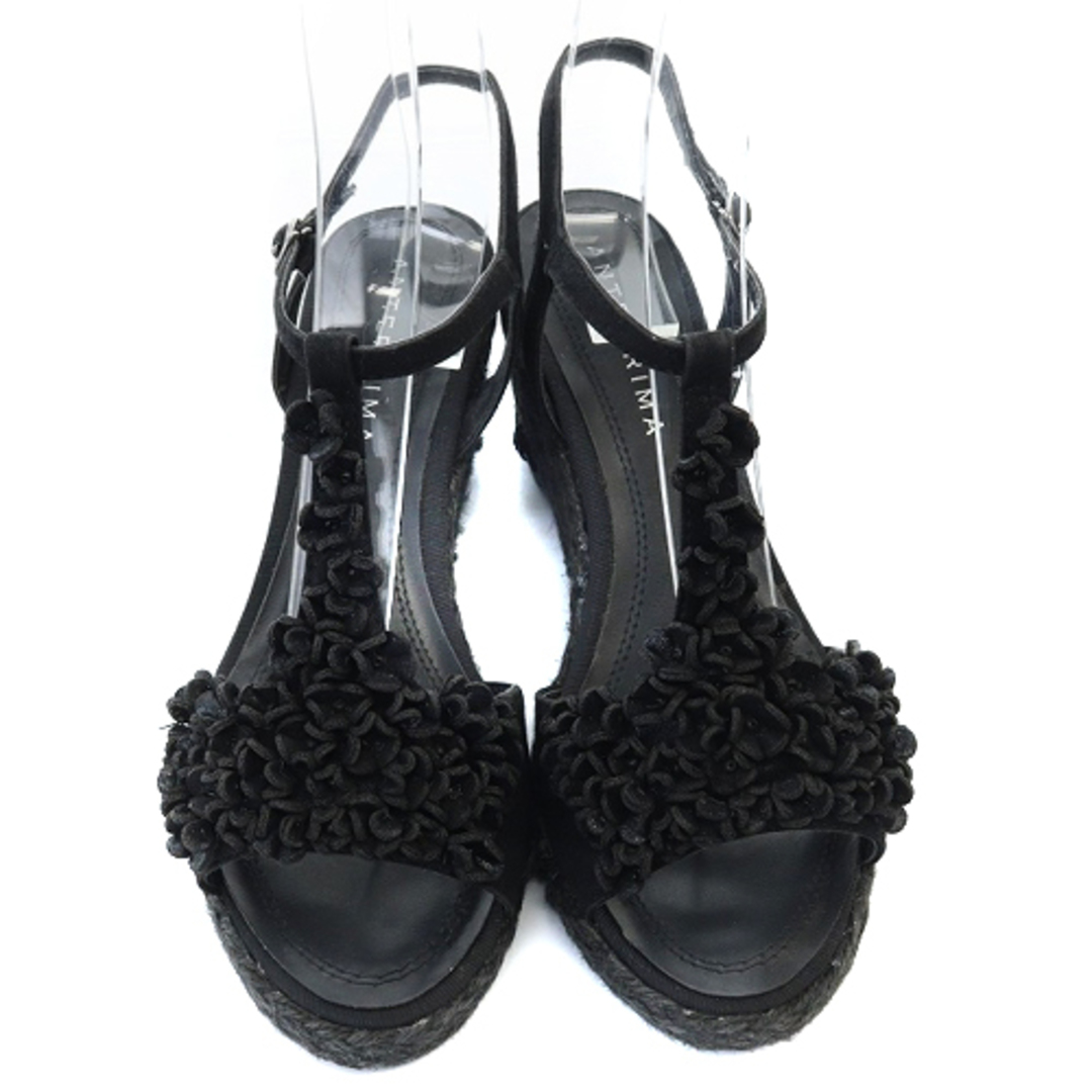 ANTEPRIMA(アンテプリマ)のアンテプリマ ウェッジソール サンダル ストラップ 22.5cm 黒 レディースの靴/シューズ(サンダル)の商品写真