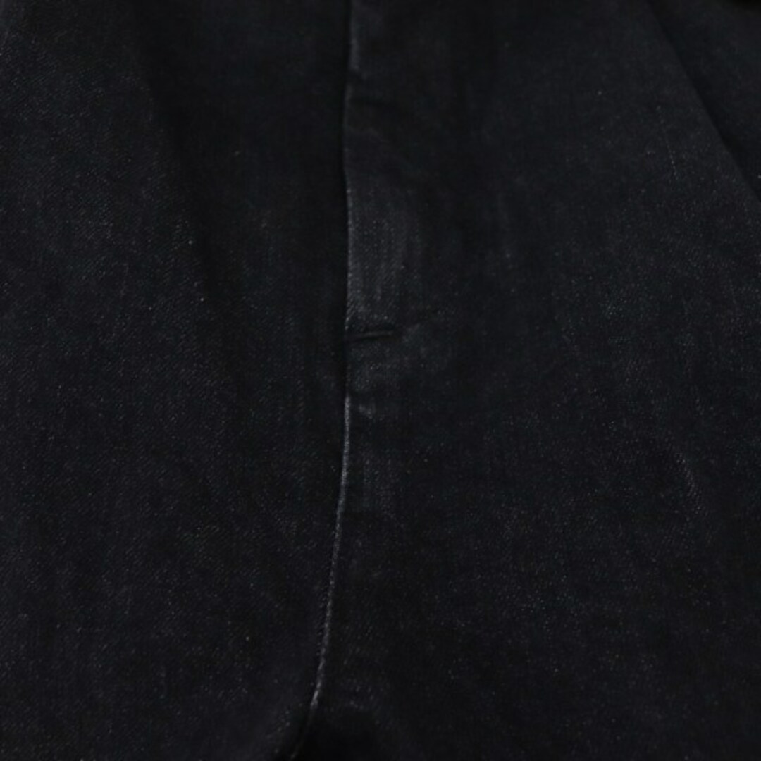 YANUK(ヤヌーク)のヤヌーク × COEL テーパードデニムパンツ ブラックデニム タック S 黒 レディースのパンツ(デニム/ジーンズ)の商品写真
