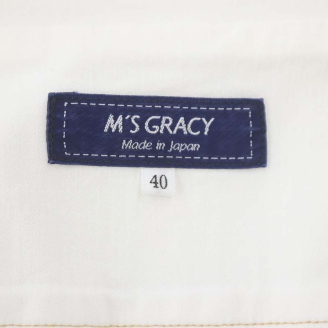 M'S GRACY(エムズグレイシー)のエムズグレイシー フリルデニムジャケット ジーンズ 長袖 コットン L 白 レディースのジャケット/アウター(その他)の商品写真