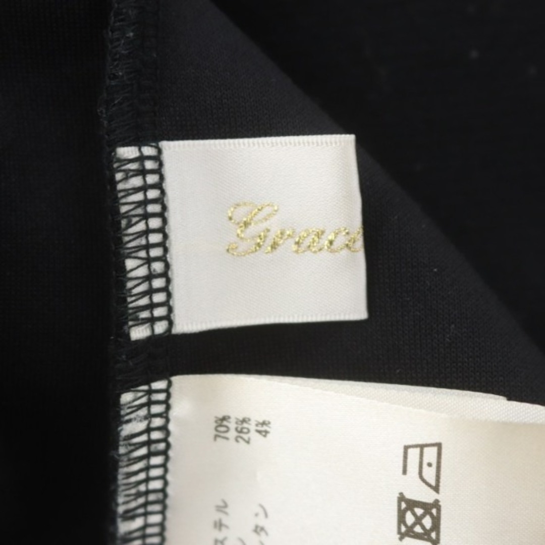 グレースクラス カルゼロゴ刺繍パーカー プルオーバー 長袖 36 S 黒 レディースのトップス(パーカー)の商品写真