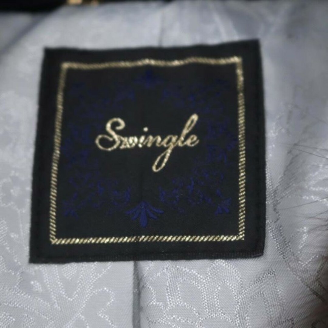 Swingle(スウィングル)のスウィングル FOXファーカラーコート ウール アウター ロング S 濃紺 レディースのジャケット/アウター(その他)の商品写真