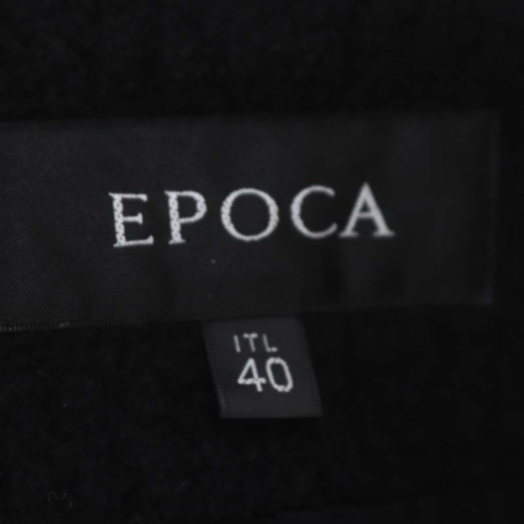 EPOCA(エポカ)のエポカ EPOCA ニットコート ダブル ウール アウター ロング 40 黒 レディースのジャケット/アウター(その他)の商品写真