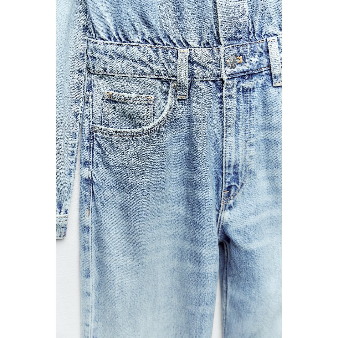 ZARA - ZARA デニム TRF ジャンプスーツ XSサイズ ブルーの通販 ZARA - ZARA デニム TRF ジャンプスーツ XSサイズ ブルーの通販