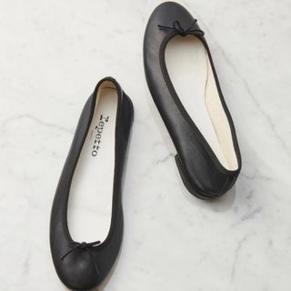 レペット(repetto)のRepetto レペット バレエシューズ フラットシューズ パンプス 黒 レザー(バレエシューズ)