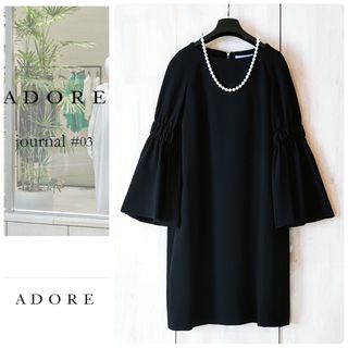 アドーア(ADORE)の◆幻◆ 春物新品 定価4.3万円 ADORE ジョーゼットワンピース　入学式(ひざ丈ワンピース)