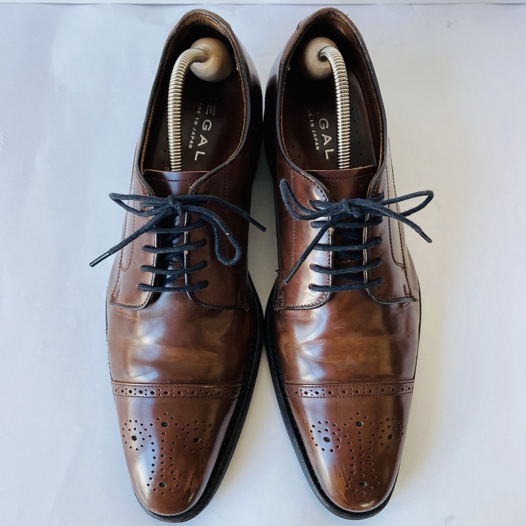 REGAL(リーガル)のREGAL リーガル 濃茶 ストレートチップ 24.5cm 除菌・消臭済み メンズの靴/シューズ(ドレス/ビジネス)の商品写真