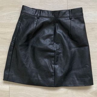 H&M  合皮ミニスカート　ブラック　サイズEUR36