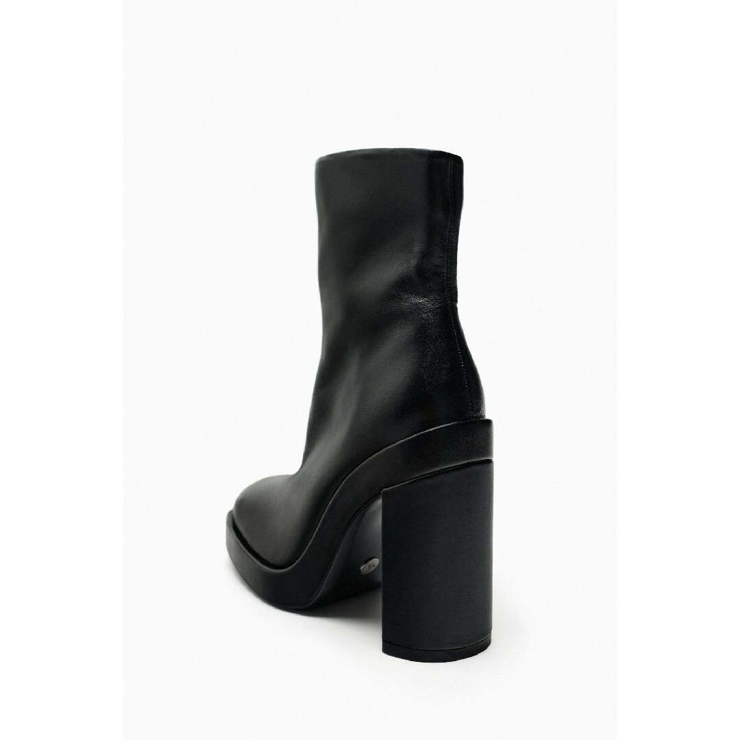 ZARA - ZARA プラットフォーム仕様レザーハイヒールアンクル ZARA - ZARA プラットフォーム仕様レザーハイヒールアンクル