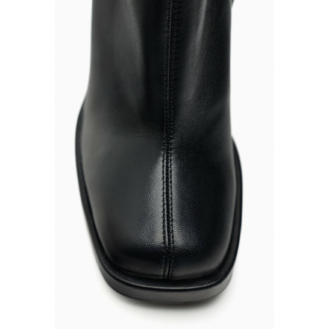 ZARA - ZARA プラットフォーム仕様レザーハイヒールアンクル ZARA - ZARA プラットフォーム仕様レザーハイヒールアンクル