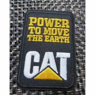 MD《黒CAT》新品キャタピラーCaterpillar刺繍ワッペン■重機US鉱山(各種パーツ)