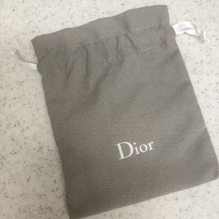 ディオール(Dior)のDior 巾着　ノベルティ　グレー(ポーチ)