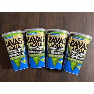 ザバス(SAVAS)のSAVASアクアホエイプロテイン グレープフルーツ風味280g 4本セット(プロテイン)