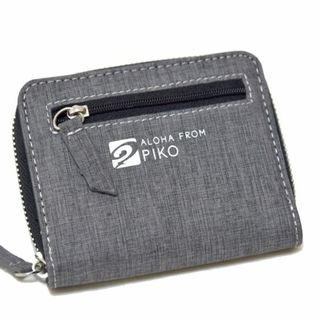 ピコ(PIKO)の新品 PIKO コンパクトウォレット ピコ 折り財布 グレー ラウンドファスナー(折り財布)