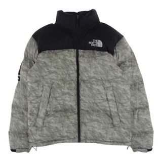 シュプリーム(Supreme)のSupreme シュプリーム ダウンジャケット 19AW ノースフェイス THE NORTH FACE Paper Print Nuptse Jacket ペーパー プリント ヌプシ ダウン ジャケット ブラック系 グレー系 M【中古】(その他)