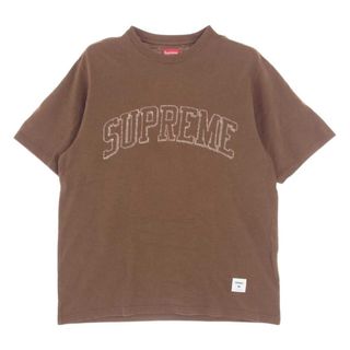 シュプリーム(Supreme)のSupreme シュプリーム Ｔシャツ 23SS SKETCH EMBROIDERED S/S TOP スケッチ エンブロイダリー 半袖 Tシャツ ブラウン系 M【中古】(シャツ)