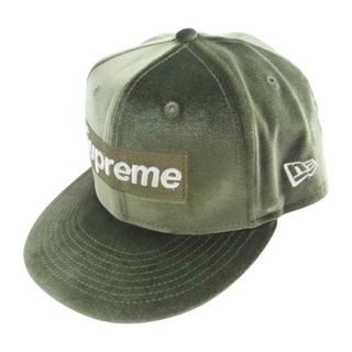 シュプリーム(Supreme)のSupreme シュプリーム キャップ 22AW Velour Box Logo New Era Cap ベロア ボックスロゴ キャップ ニューエラ オリーブグリーン系 59.6cm【中古】(その他)