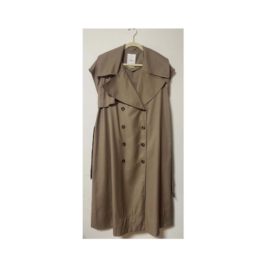 Her lip to(ハーリップトゥ)のHerlipto Sleeveless Twill Trench Dress  レディースのジャケット/アウター(トレンチコート)の商品写真