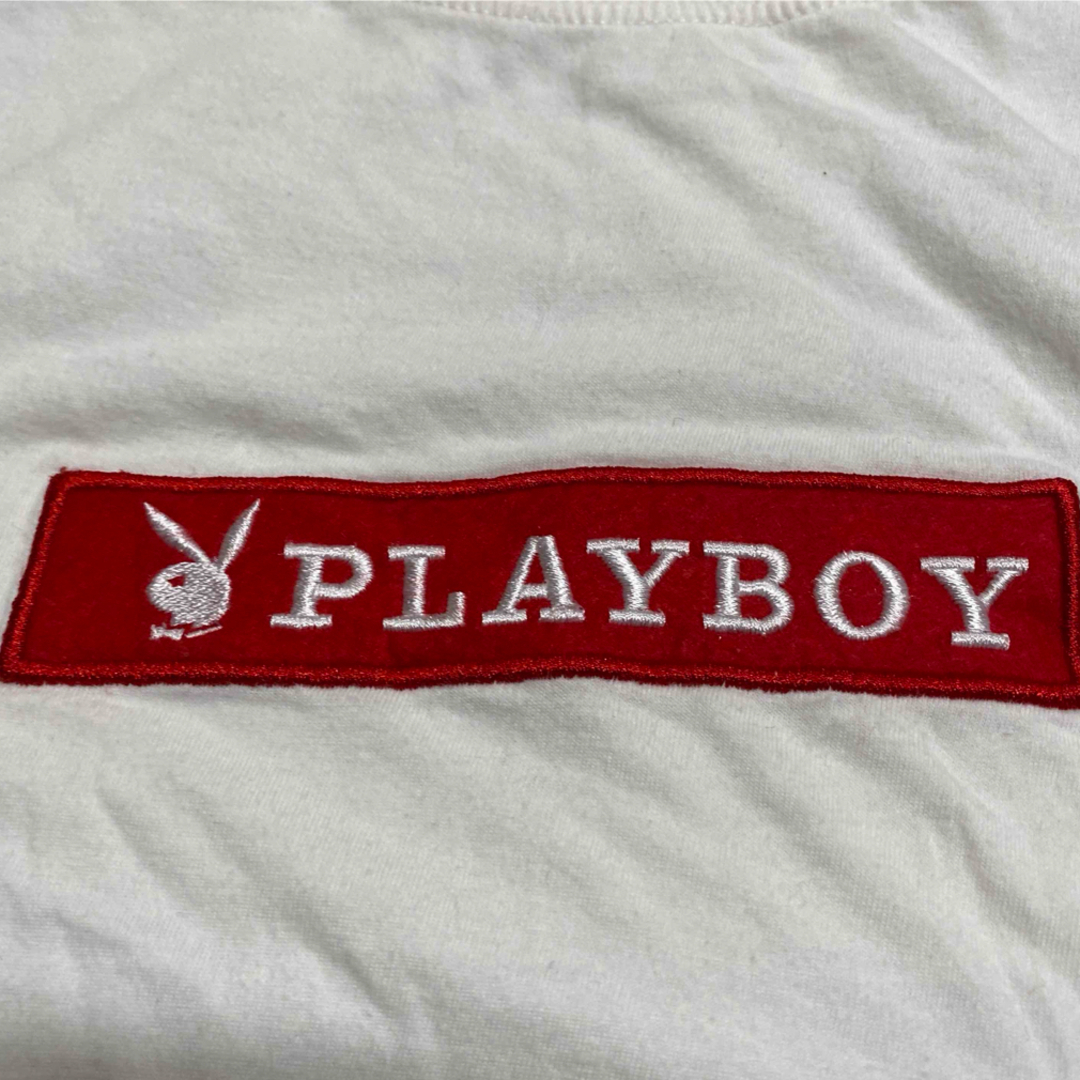 PLAYBOY(プレイボーイ)のplayboy プレイボーイ バニーマーク 刺繍 ロゴ 半袖 Tシャツ レディースのトップス(Tシャツ(半袖/袖なし))の商品写真