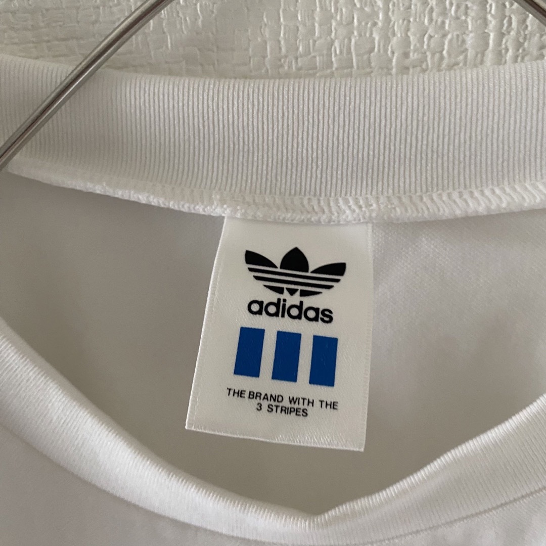 adidas(アディダス)の90sadidasアディダスゲームシャツメンズ半袖tシャツホワイト白トリコロール メンズのトップス(Tシャツ/カットソー(半袖/袖なし))の商品写真