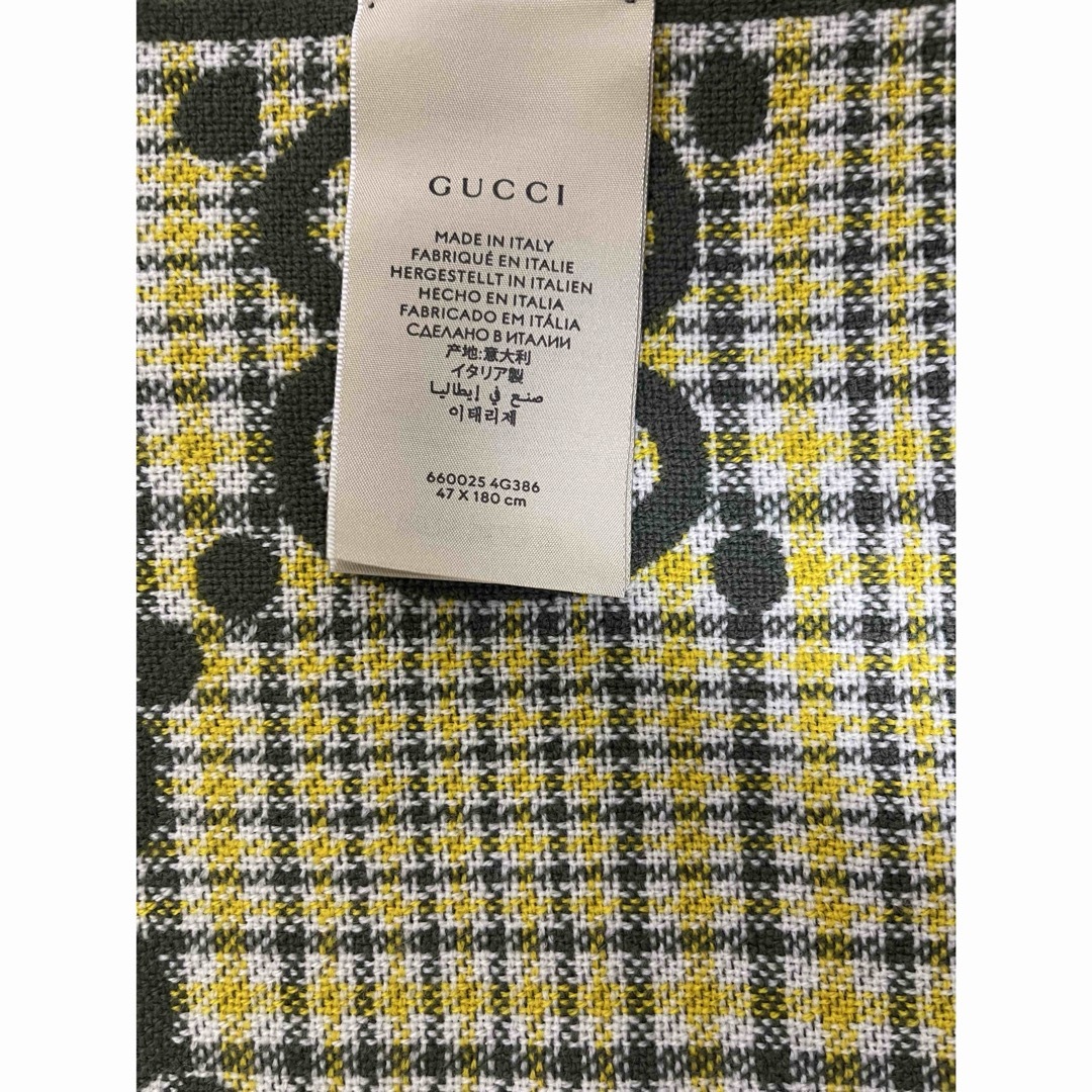 Gucci(グッチ)のグッチ　チェック GGウール スカーフ メンズのファッション小物(マフラー)の商品写真