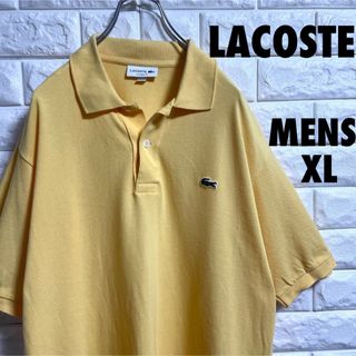 ラコステ(LACOSTE)のラコステ　半袖ポロシャツ　ワンポイントロゴ　メンズXLサイズ(ポロシャツ)