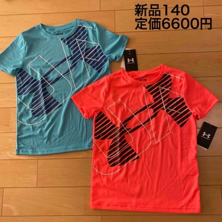 UNDER ARMOUR - 新品　アンダーアーマー　半袖　Tシャツ　140  オレンジ　ブルー