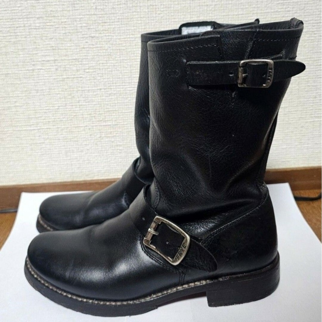 FRYE(フライ)のFRYE エンジニアブーツ ブラック ブーツ レザー エンジニア 黒 ロングブー レディースの靴/シューズ(ブーツ)の商品写真