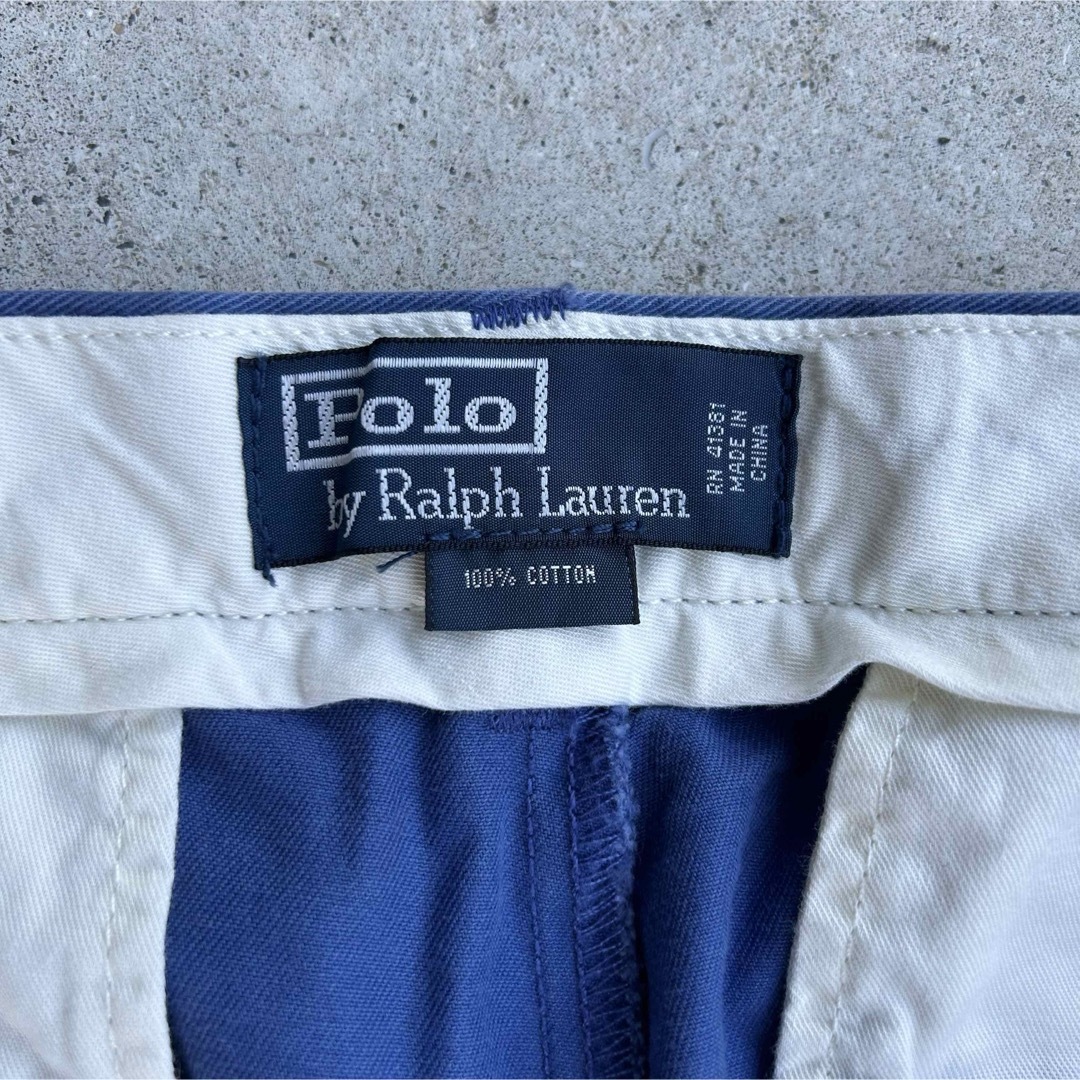 Ralph Lauren(ラルフローレン)の新品 90s POLO Ralph Lauren チノパン ポロチノ W32 紺 メンズのパンツ(チノパン)の商品写真