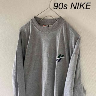 ナイキ(NIKE)の90sNIKEナイキ銀タグロンtシャツメンズ長袖グレー灰L(Tシャツ/カットソー(七分/長袖))