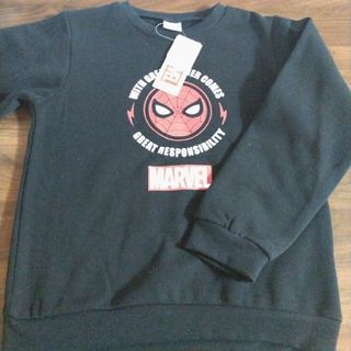 マーベル(MARVEL)の新品MARVELスパイダーマン裏起毛トレーナー130(Tシャツ/カットソー)