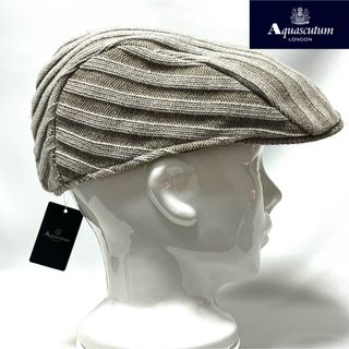 アクアスキュータム(AQUA SCUTUM)の【新品】英国王室御用達ブランド Aquascutum 日本製 ニットハンチング(ハンチング/ベレー帽)