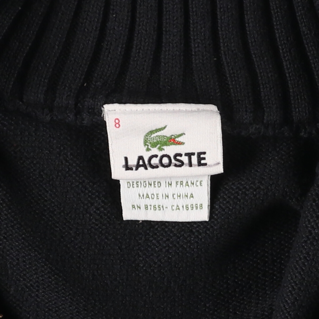 LACOSTE(ラコステ)の古着 ラコステ LACOSTE コットンニットハーフジップセーター 8 メンズXXL /eaa420139 メンズのトップス(ニット/セーター)の商品写真