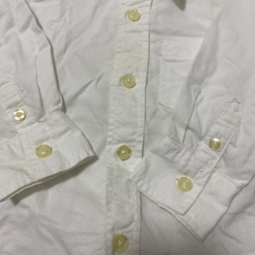 babyGAP(ベビーギャップ)のbabyGAP ボタンダウンシャツ　ブラウス　白　くま　80 お揃い キッズ/ベビー/マタニティのベビー服(~85cm)(シャツ/カットソー)の商品写真