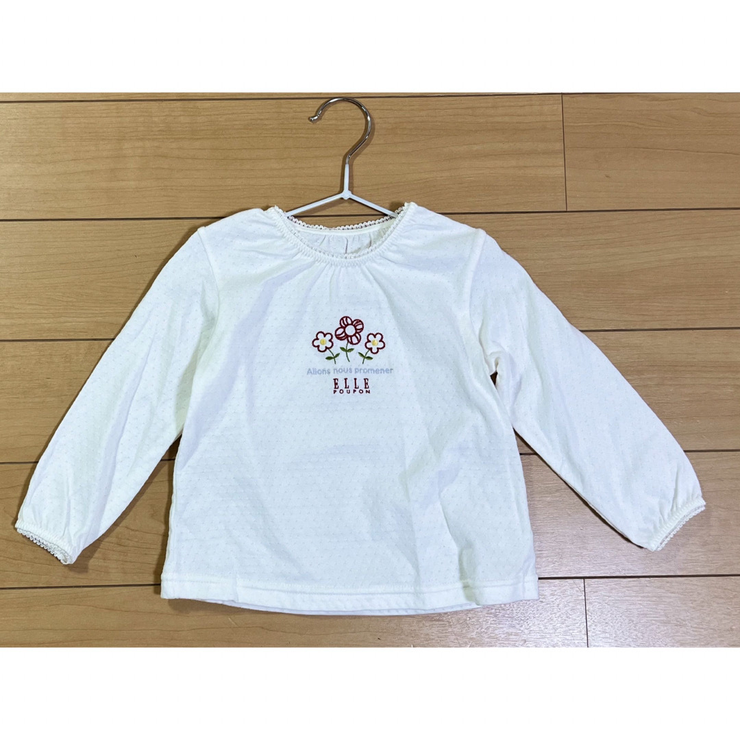 ELLE(エル)の美品　ELLE 90cm 女の子　2枚セット キッズ/ベビー/マタニティのキッズ服女の子用(90cm~)(Tシャツ/カットソー)の商品写真