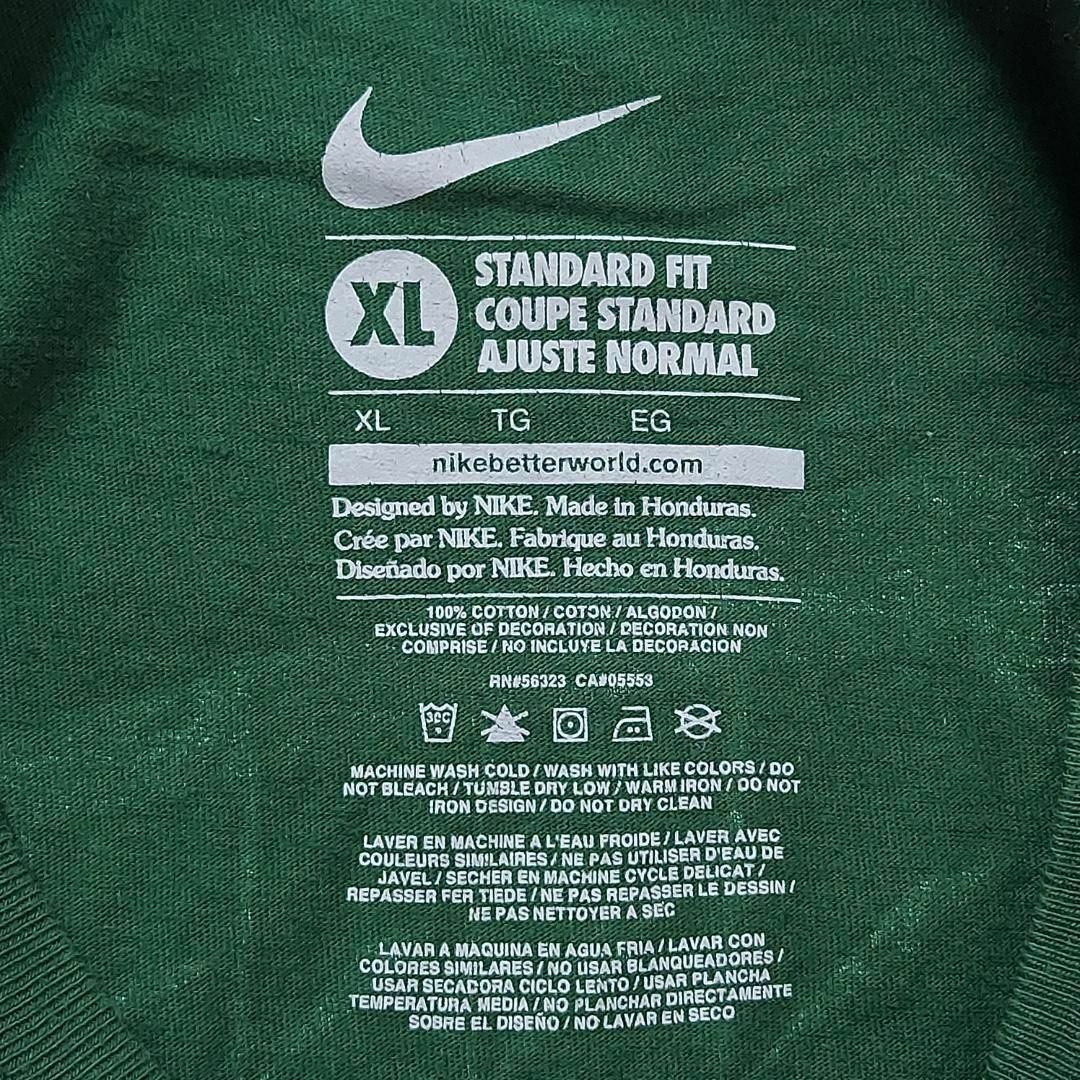 NIKE(ナイキ)のNIKE ナイキ ロゴプリントTシャツ XL グリーン 緑 イエロー 黄色 白 メンズのトップス(Tシャツ/カットソー(半袖/袖なし))の商品写真