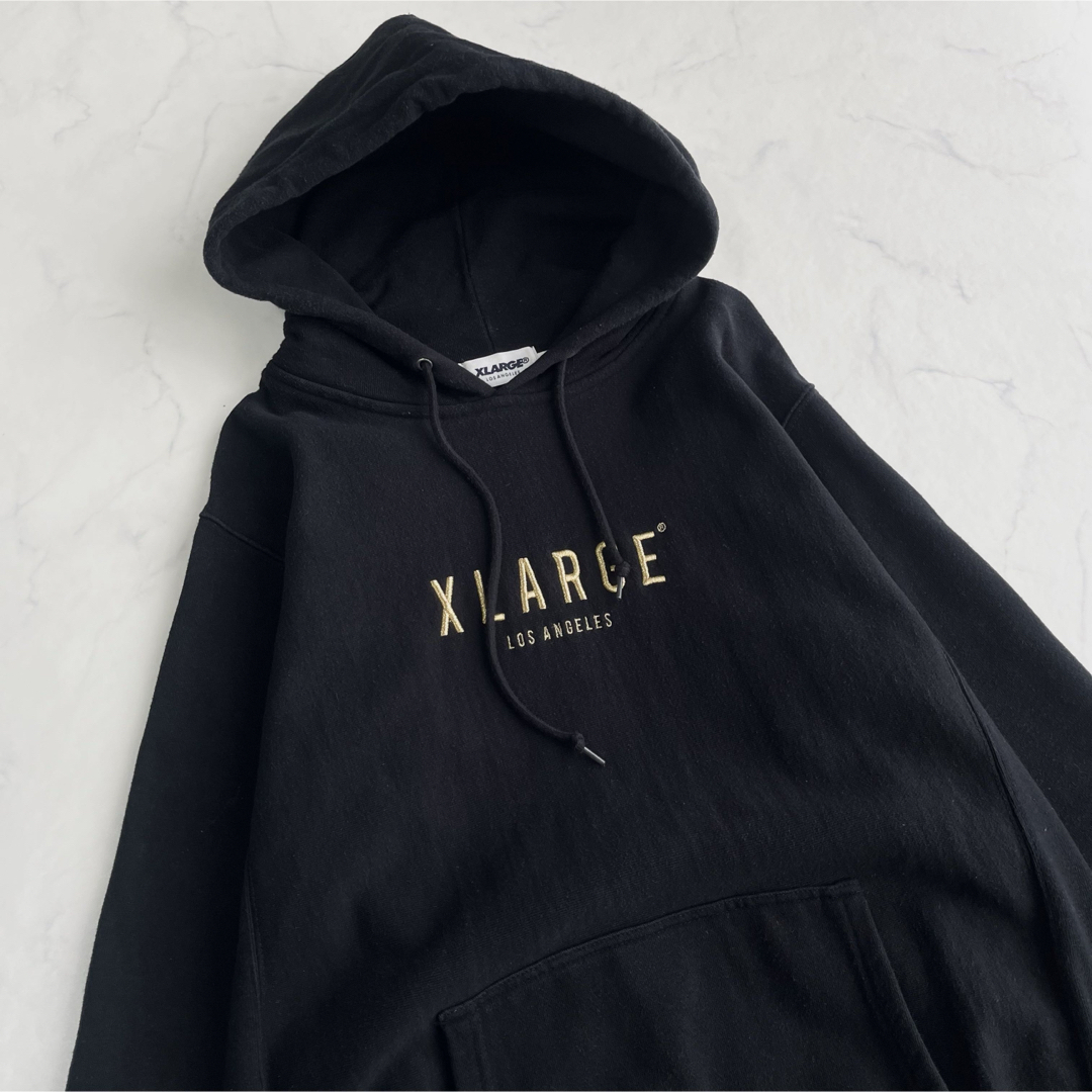 XLARGE(エクストララージ)の『 X-LARGE 』プルオーバーパーカー／L／金刺繍／裏起毛 メンズのトップス(パーカー)の商品写真