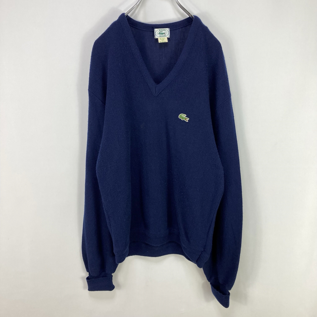 LACOSTE(ラコステ)のアイゾッドラコステ ワニロゴ USA製 XLサイズ Vネック ニット セーター メンズのトップス(ニット/セーター)の商品写真