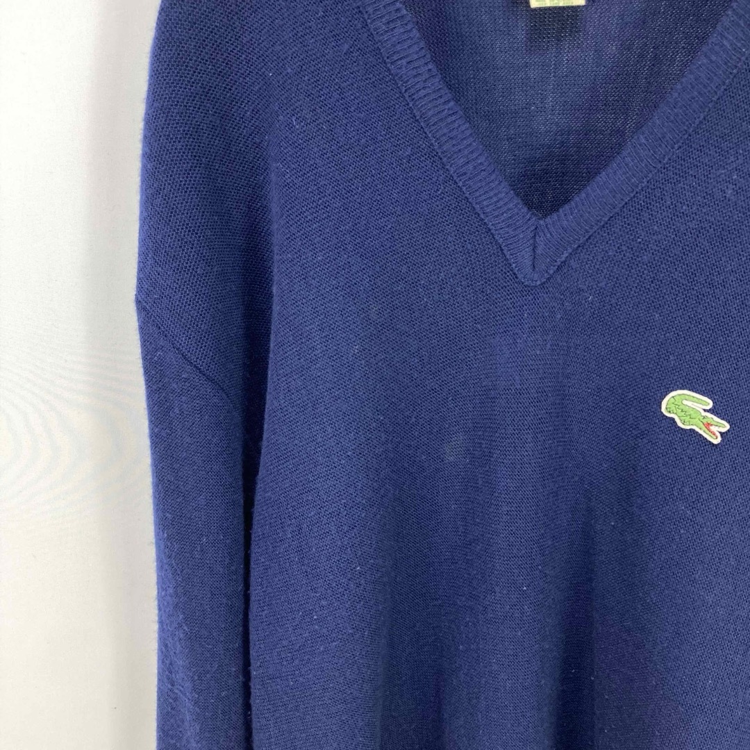 LACOSTE(ラコステ)のアイゾッドラコステ ワニロゴ USA製 XLサイズ Vネック ニット セーター メンズのトップス(ニット/セーター)の商品写真