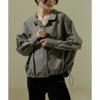 サロンアダムエロぺ(SALON adam et rope')の【チャコール（06）】【WEB限定】シャツブルゾン/24SS(シャツ/ブラウス(長袖/七分))