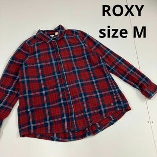 ロキシー(Roxy)のROXY ロキシー　ネルシャツ　裾フレア　古着女子　チェック柄(シャツ/ブラウス(長袖/七分))