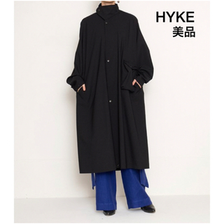 HYKE - 美品 HYKE STRETCH TROPICAL MILITARY COAT
