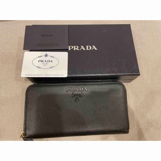 プラダ(PRADA)のPRADA/プラダ　財布 ジップラウンドウォレット 黒(長財布)