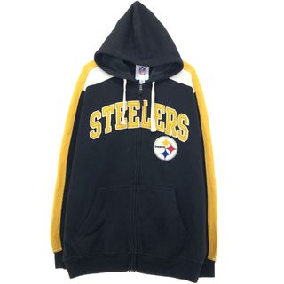 古着 NFL PITTSBURGH STEELERS ピッツバーグ スティーラーズ スウェットフルジップパーカー メンズXXL /eaa420342(スウェット)