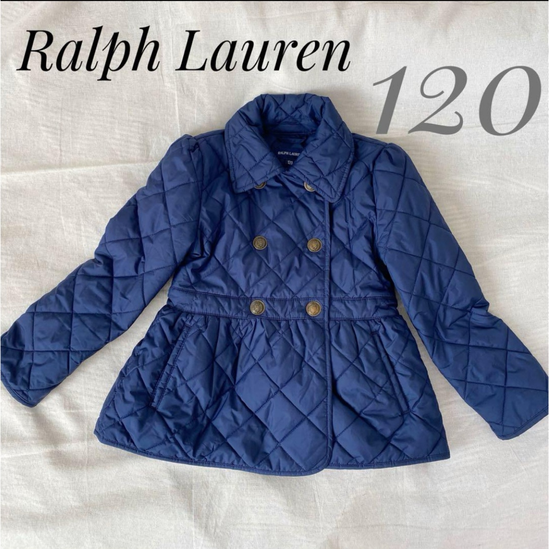 Ralph Lauren(ラルフローレン)のラルフローレン キルティングジャケット 120 女の子 金ボタン キッズ/ベビー/マタニティのキッズ服女の子用(90cm~)(ジャケット/上着)の商品写真