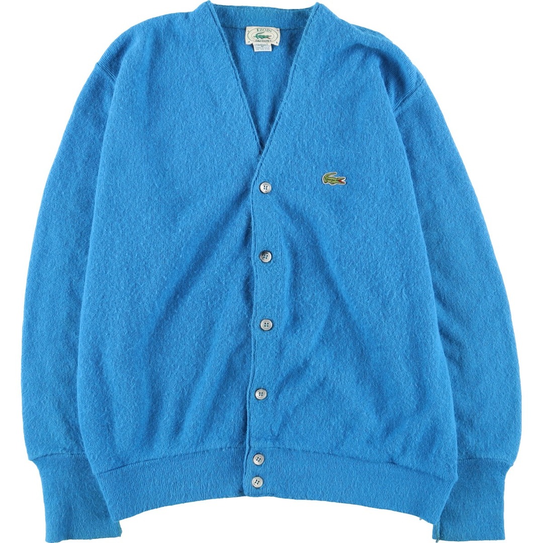 LACOSTE(ラコステ)の古着 80年代 ラコステ LACOSTE IZOD アクリルニットカーディガン USA製 メンズM ヴィンテージ /evb004607 メンズのトップス(カーディガン)の商品写真